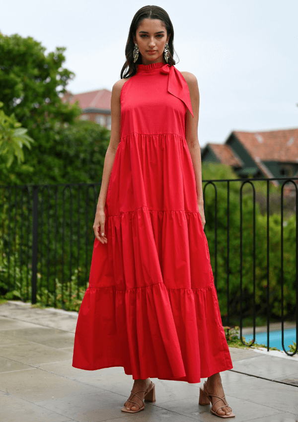 Tiered halter neck maxi - Wyatt Wylde