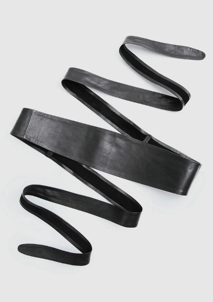 Lamb leather wrap belt - Belle & Bloom 