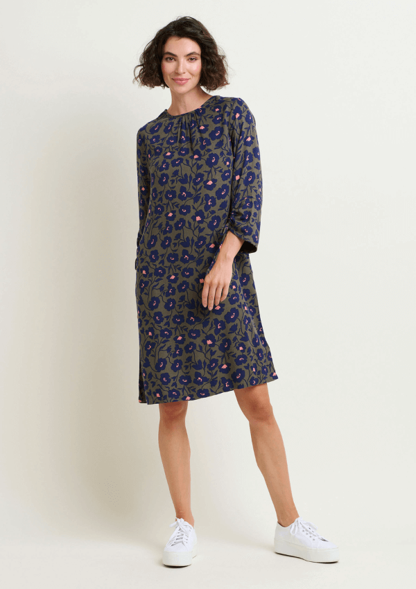 Long sleeve shift dress - Brakeburn