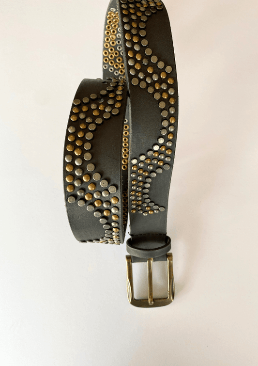 Charcoal studded belt - Art n Vintage