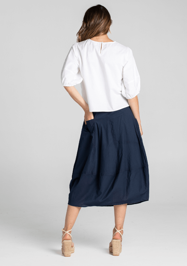 Summer skirt in navy blue - Boom Shankar
