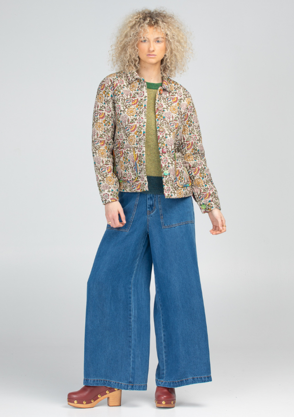 button through quilted jacket - boom shankar 