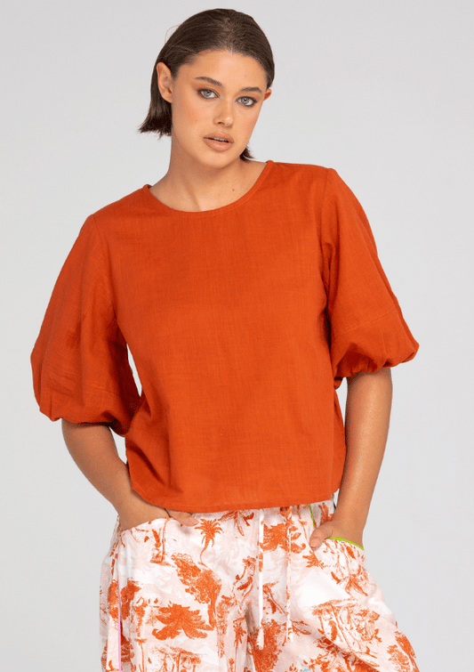 Ava Top - Mecca Orange