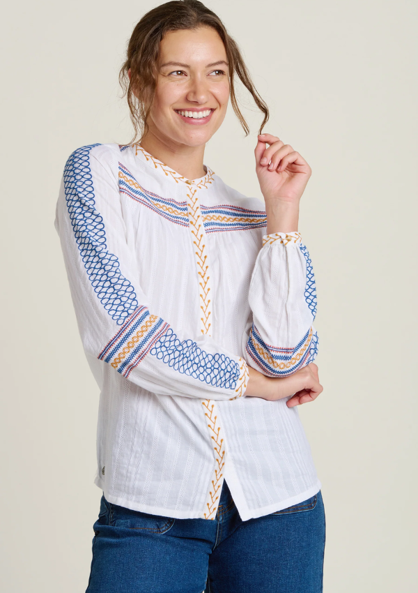 Embroidered women's white shirt - Brakeburn 