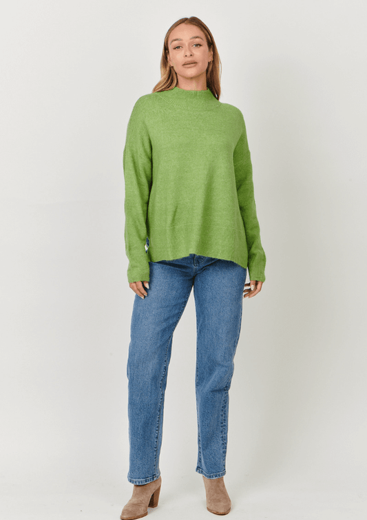 High low knit in Apple Green - O & J