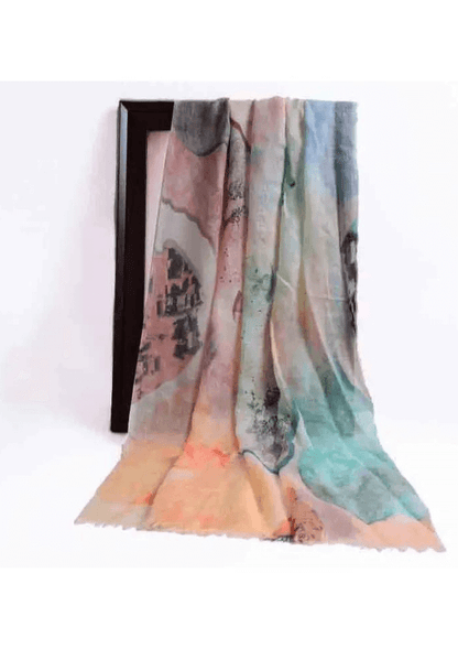 Abstract Modal & Silk Scarf