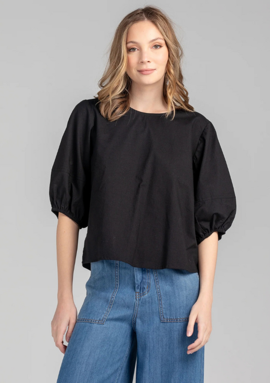 Cotton Puff Sleeve Top - Boom Shankar 