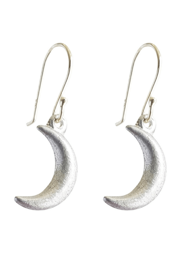 Silver moon hook earrings - LOVEbomb - Sacred by Design