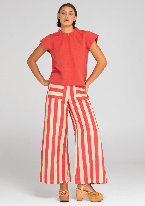 Wide leg stripe pants - Boom Shankar