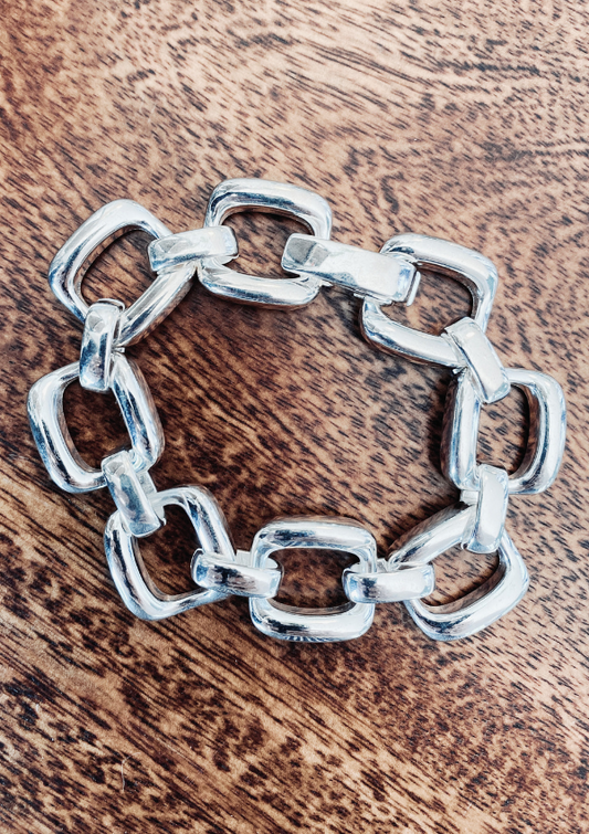 Bianca Sterling Silver Interlinking Bracelet