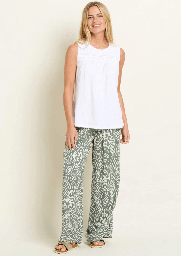 White tank top with embroidery - Hazel Vest - Brakeburn 