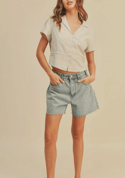 V-Neck Blouse for Summer - Miou Muse