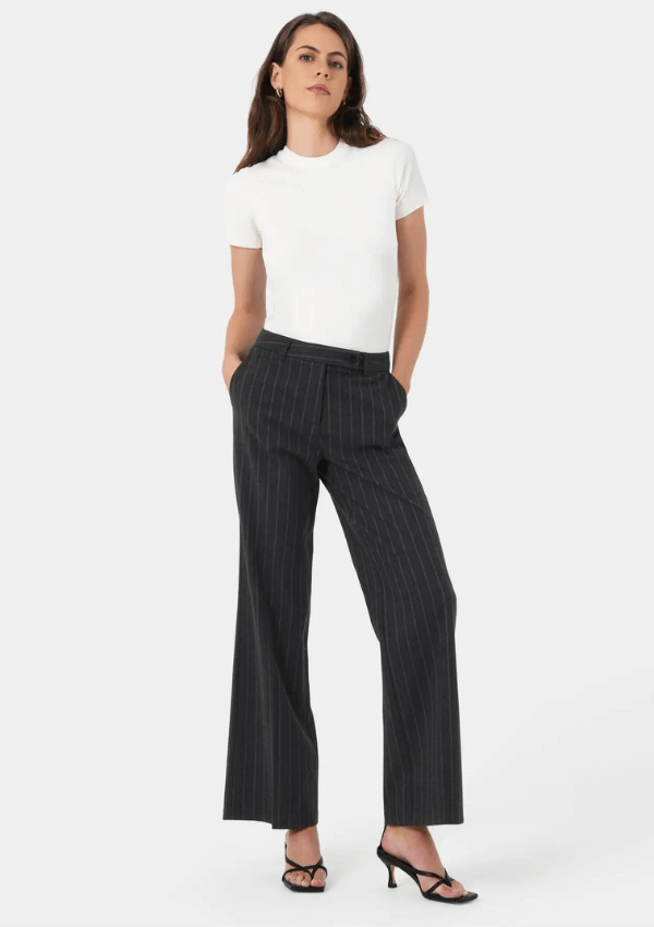 Grey pinstripe pants - Forcast - As You Are. Lifestyle 