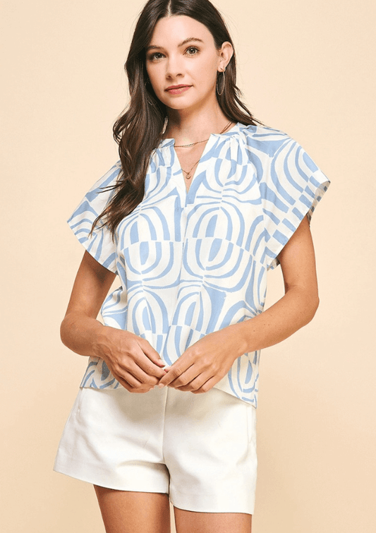 geometric print blouse - As You Are. Lifestyle 