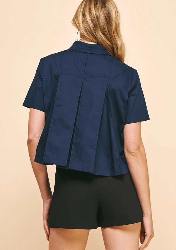 Navy blue boxy shirt - PINCH 