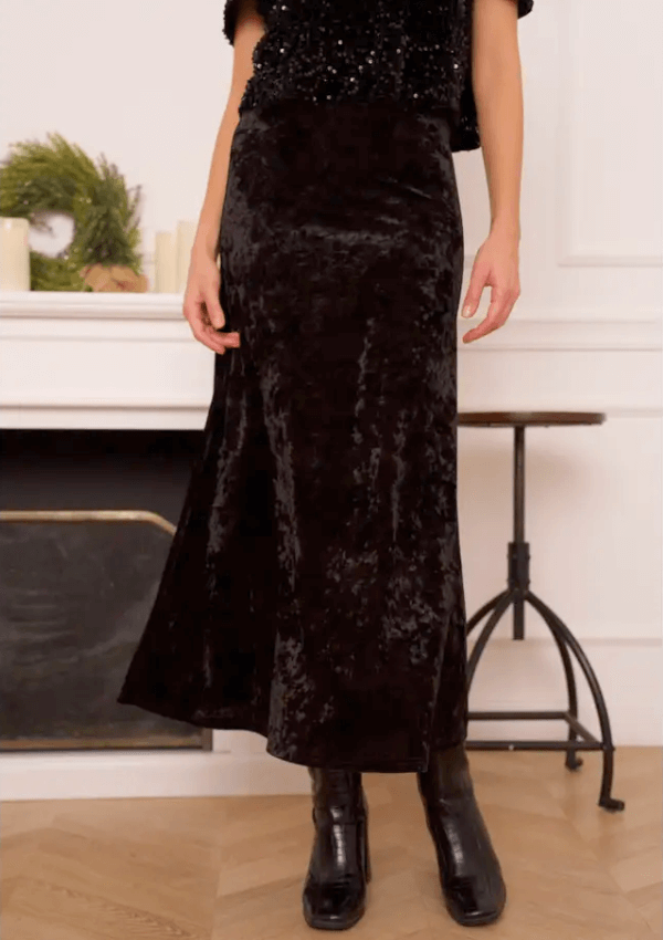 Black Velour Skirt - Choklate Paris 