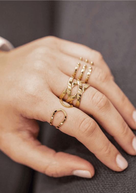 Braided gold ring - Zag Bijoux