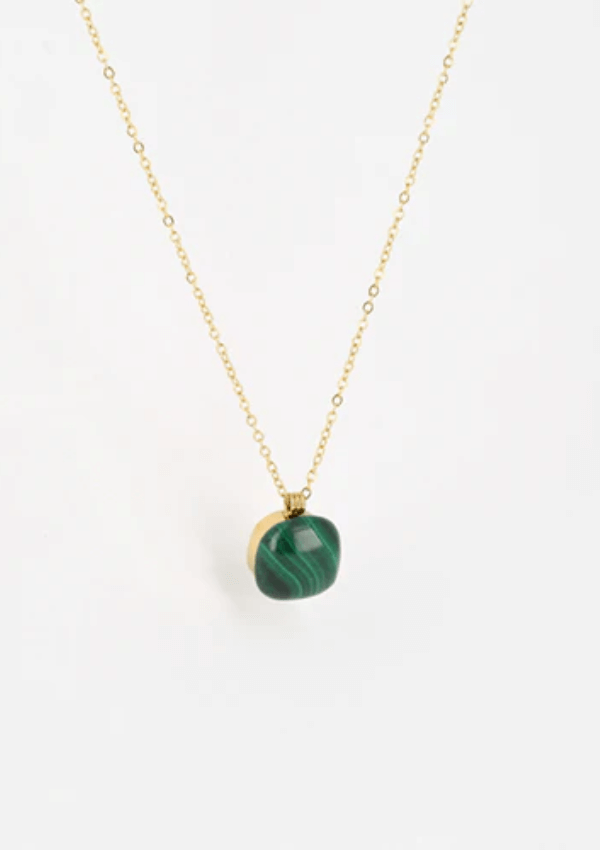 Malachite stone pendant - Zag Bijoux