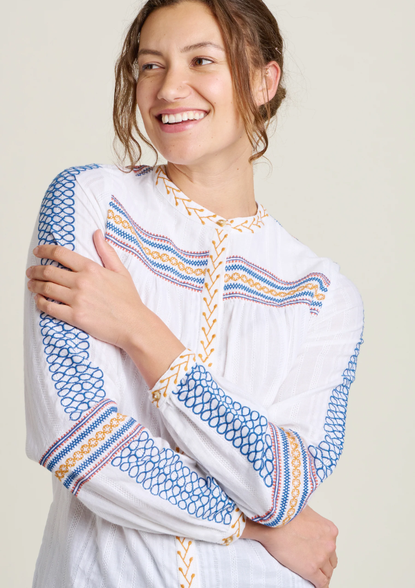 Embroidered women's white shirt - Brakeburn 