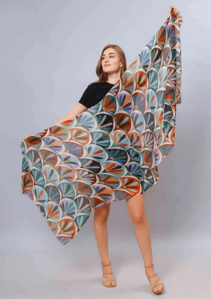 Geometric Modal & Silk Scarf