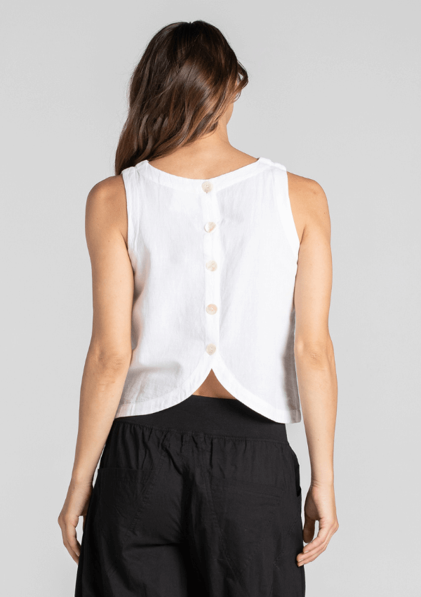 Linen Shell top - Rose Top - Boom Shankar