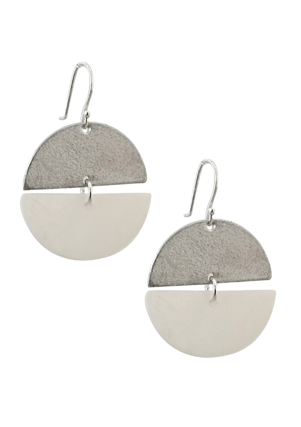 Circular earrings with white shell - LOVEbomb