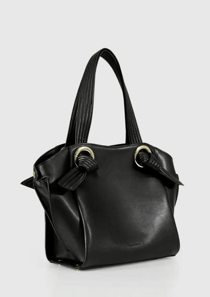 Tote Bag in Black leather - Belle & Bloom