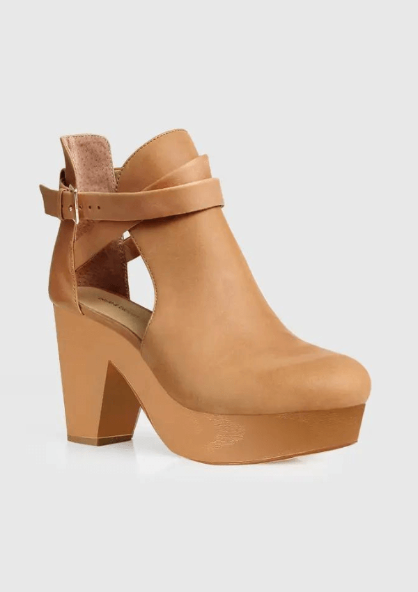 Tan leather bootie - Belle & Bloom