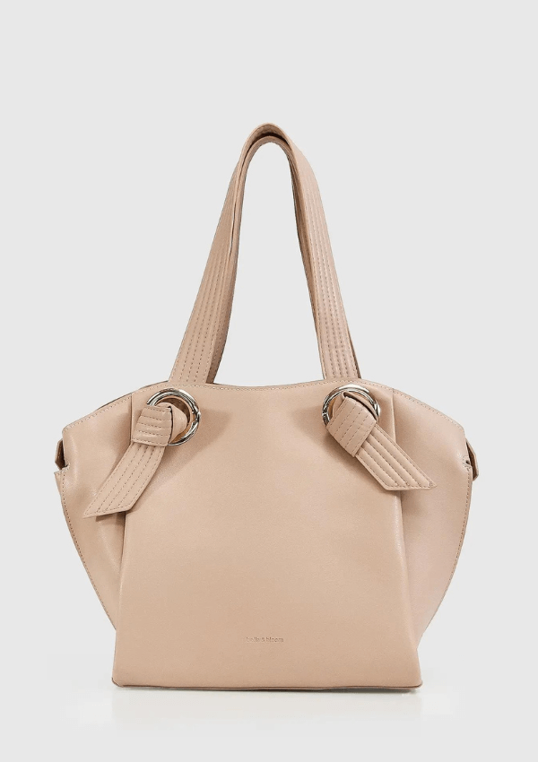 Tote bag in leather with detail - Belle & Bloom