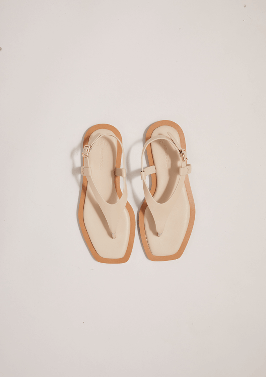 Leather sandals with strap - Millwoods