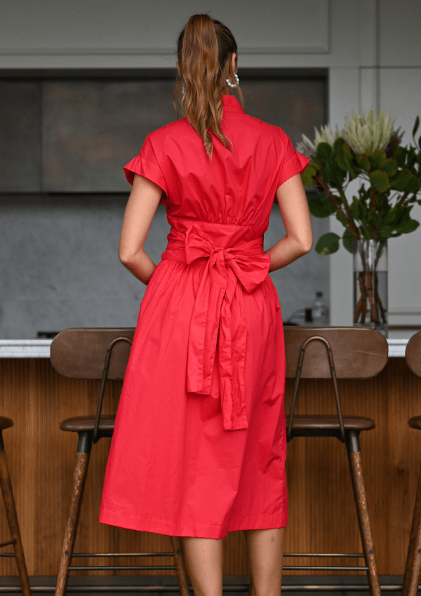 Occassion wrap dress in red - Wyatt Wylde 