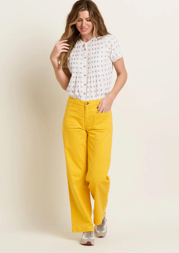 Yellow pants - Patch Front Pocket Pants - Brakeburn 