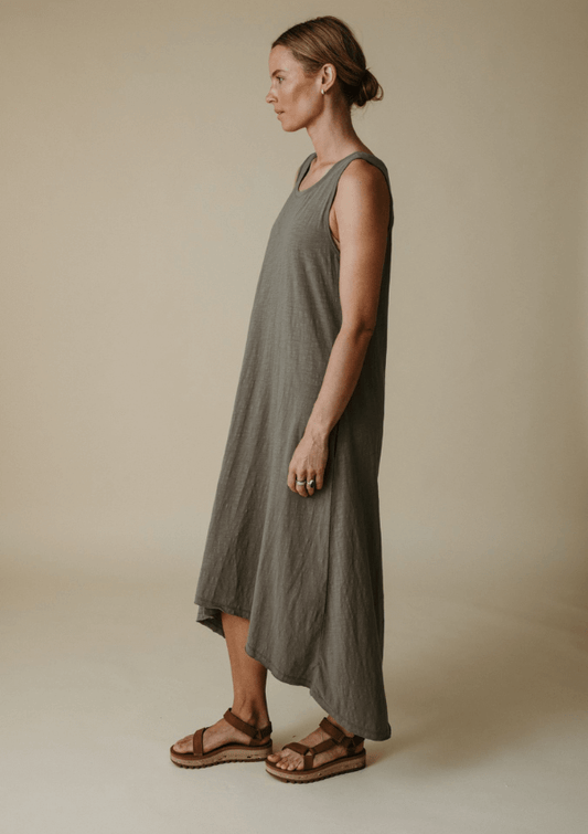 Organic cotton slub dress - Shoreline Breeze Dress - Talamaya