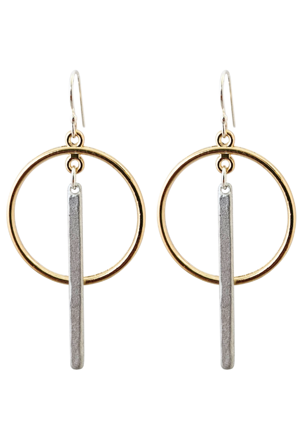 LOVEbomb Gold and Thin Drop Earrings