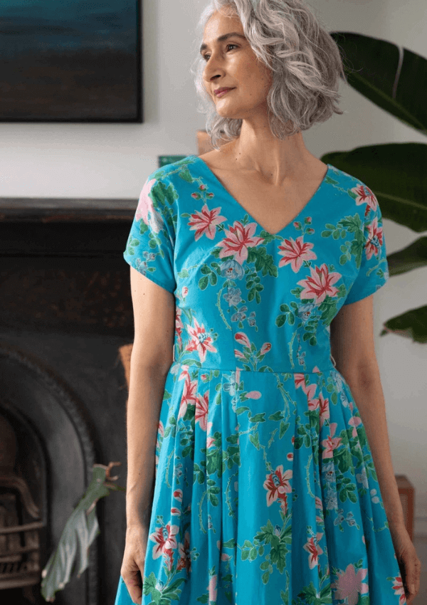 V-Neck Fit and flare dress - Lazy Bones Australia