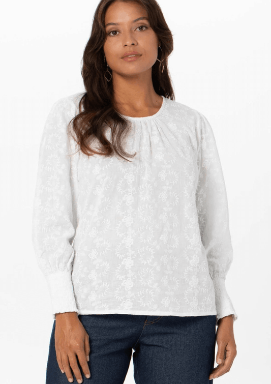 White embroidered blouse - Ella & Sunday 