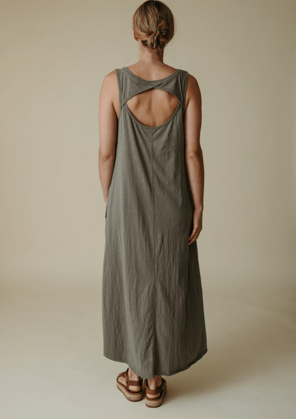 Organic cotton slub dress - Shoreline Breeze Dress - Talamaya