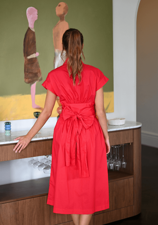 Occassion wrap dress in red - Wyatt Wylde 