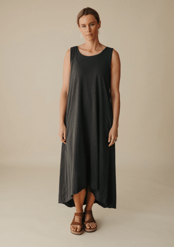 Organic cotton slub dress - Shoreline Breeze Dress - Talamaya