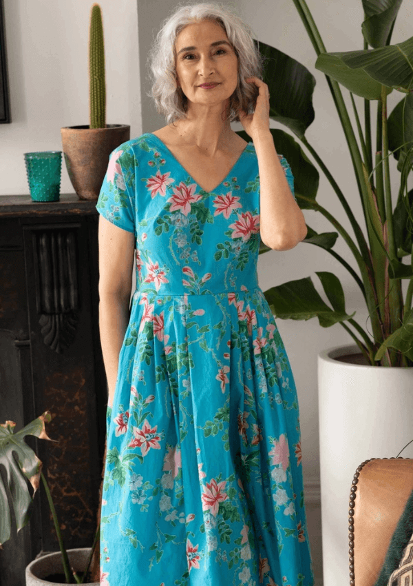 V-Neck Fit and flare dress - Lazy Bones Australia