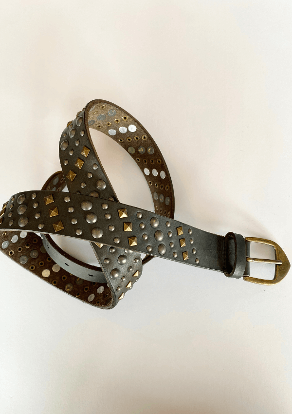Belt with metal studded details - Art n Vintage