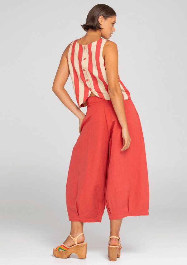 Stripe linen tank - Boom Shankar