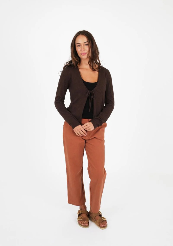 Cotton and cashmere tie cardigan - Titchie the Label 