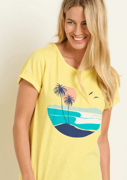 Vintage Print T-Shirts - Shore T-Shirt - Brakeburn