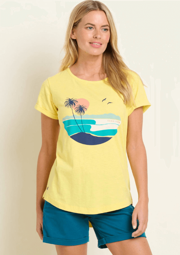 Vintage Print T-Shirts - Shore T-Shirt - Brakeburn