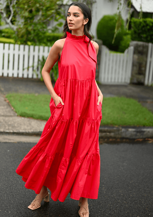 Tiered halter neck maxi - Wyatt Wylde