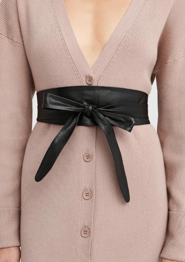 Lamb leather wrap belt - Belle & Bloom 