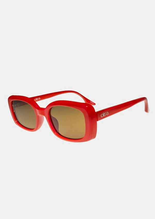 Melon coloured rectangle sunglasses - Otra Eyewear