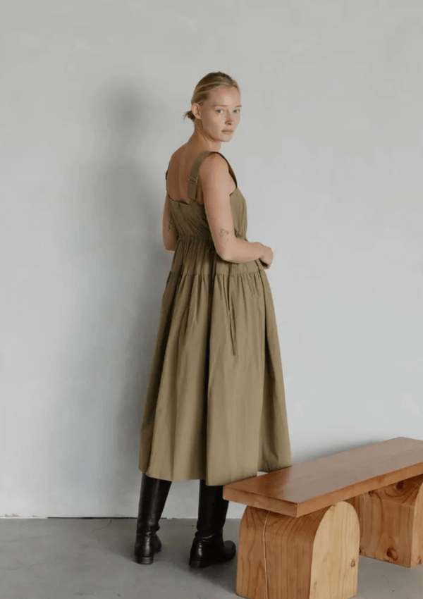 Khaki Midi Dress - Mod Ref