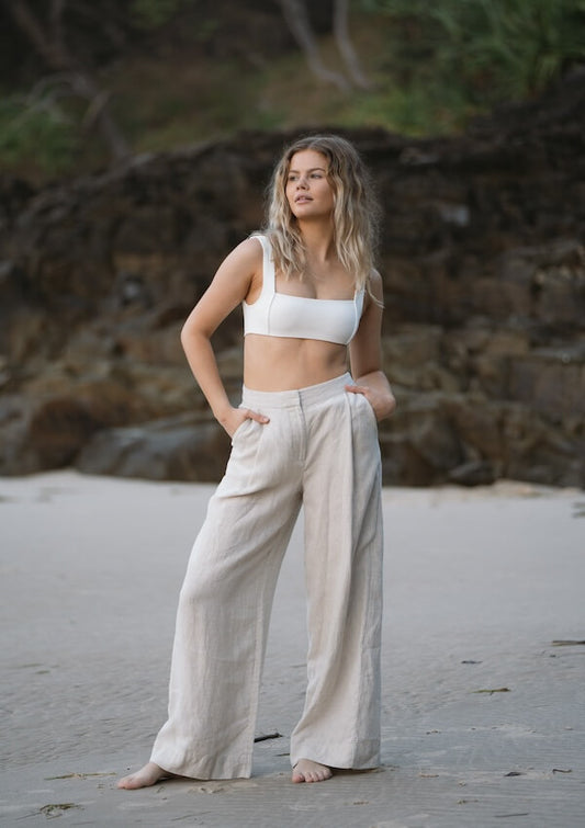 Straight linen pant - Lilly Pilly Collection